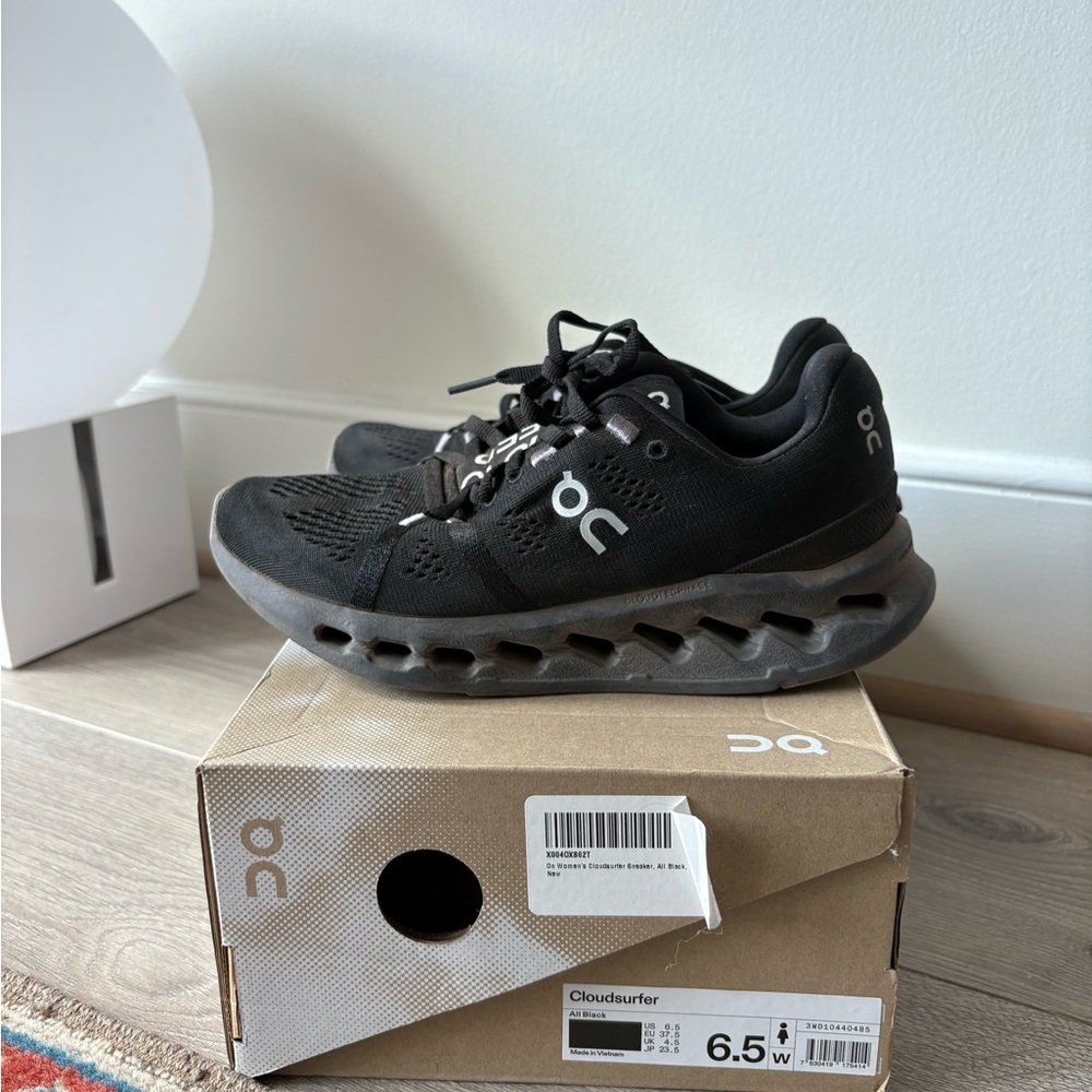 On Running Black Cloudsurfer Sneakers